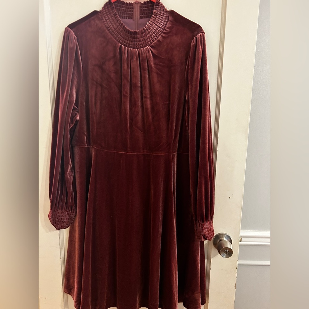 Baltic Born Velvet Dress in Deep Red